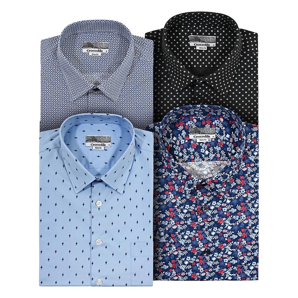 Crocodile Slim Fit Short Sleeve Shirt