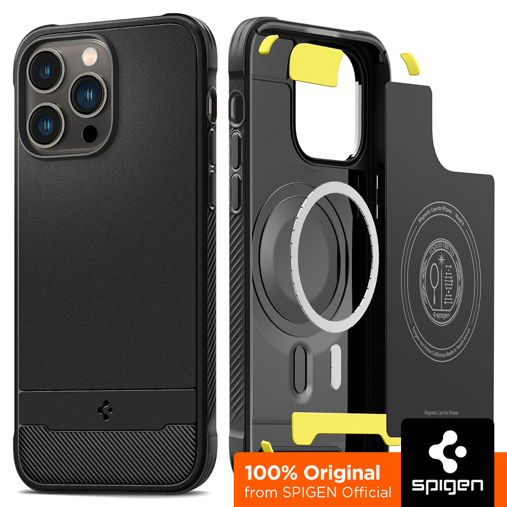 SPIGEN Case for iPhone 14 Series [Rugged Armor Mag Fit] Timeless Design and Durable Shock Absorption for Strong MagSafe Hold / iPhone 14 Case / iPhone 14 Casing