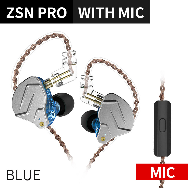 NEW KZ ZSN PRO 1BA+1DD KZ Hybrid Earphone Micphone Headset Speaker HIFI Earbuds In Ear Monitor Headphones Earbuds For kz zs10 as10 zst
