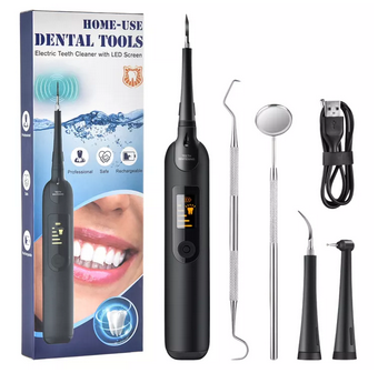 PASTSKY Electric Ultrasonic Dental Scaler Tooth Cleaner Machine Calculus Remover Cleaner Stains Tartar Teeth Tartar Remove with LED Display