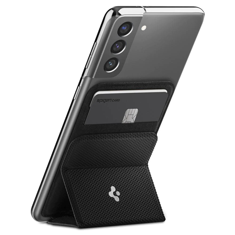 Spigen Universal Card Holder Phone Stand Smart Fold Wallet 3M Sticker for iPhone, Samsung Galaxy, All Smartphones