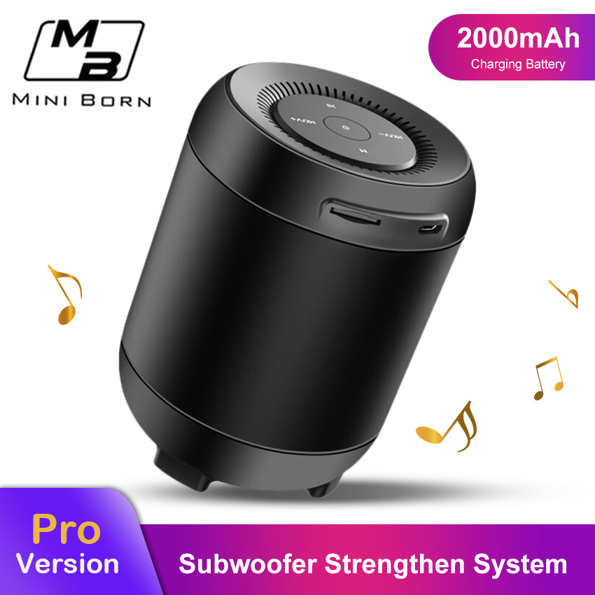 Mini Born Bluetooth Speaker Wireless Bluetooth Speaker Portable Mini Speaker Stereo Bass Sound Speakers Hands-free Calling Speaker Bluetooth 5.0 Wireless SpeakersWaterproofSpeaker Support TF