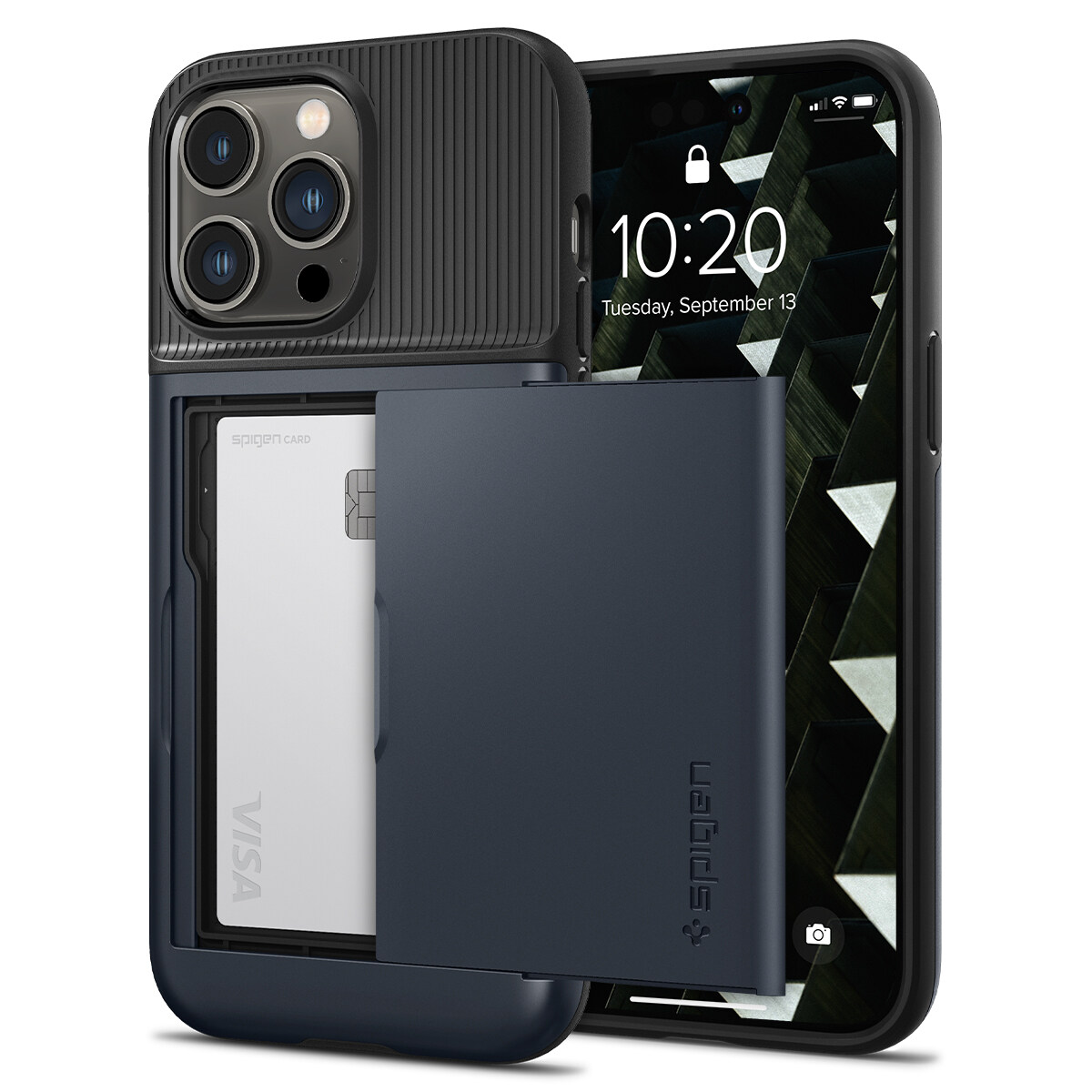 SPIGEN Case for iPhone 14 Pro Series [Slim Armor CS : Color] Card Holder Case with Slim Fit Dual Layer Protection / iPhone 14 Pro Max Case / iPhone 14 Pro Casing