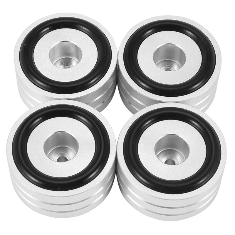 4Pcs 40X20mm Aluminum HiFi AMP Speaker Isolation Stand Turntable DAC Feet Pad