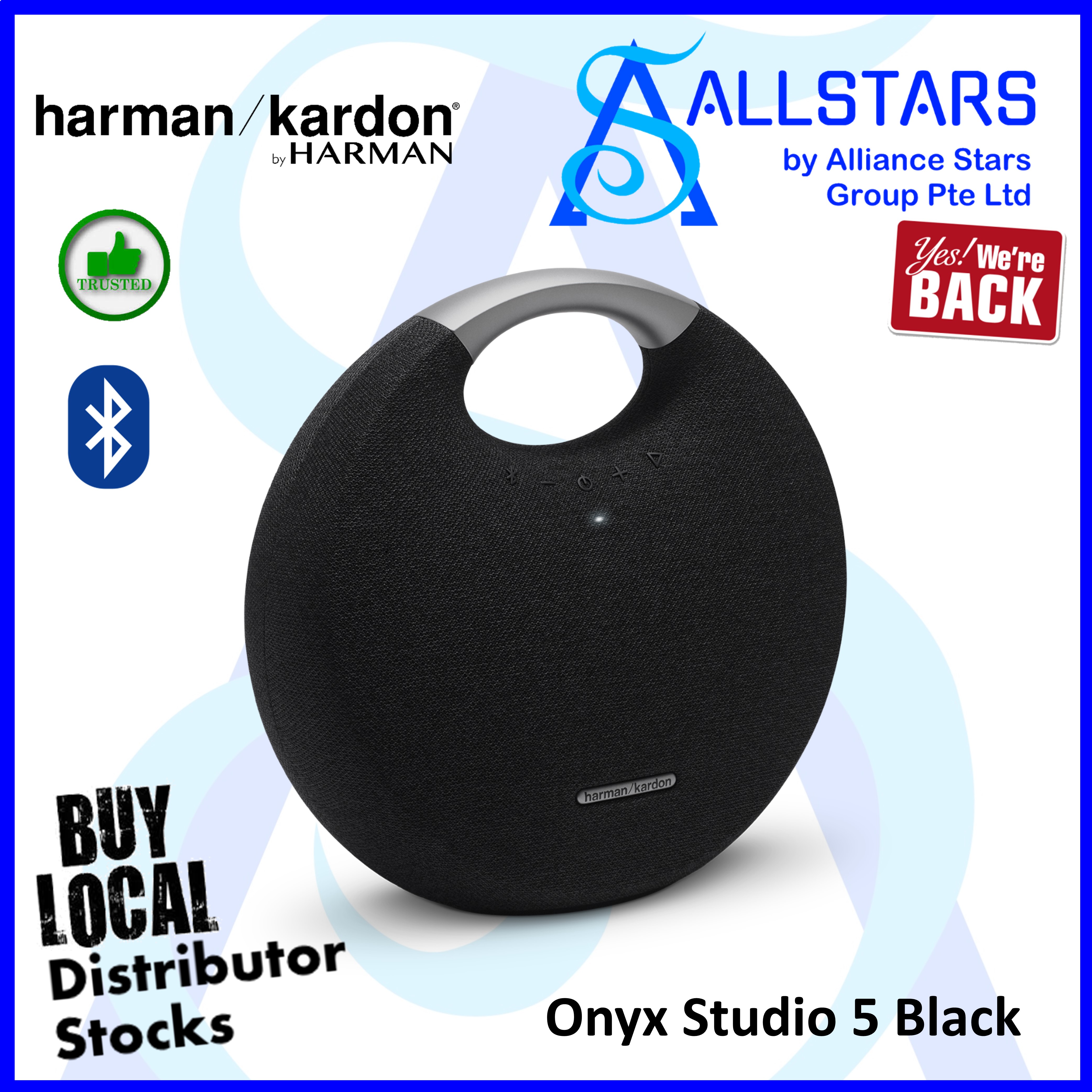 (ALLSTARS : We Are Back Promo) Harman/Kardon JBL Black Onyx Studio 5 Bluetooth Speaker (HKOS5BLKAS) (Warranty 1year with IMS)