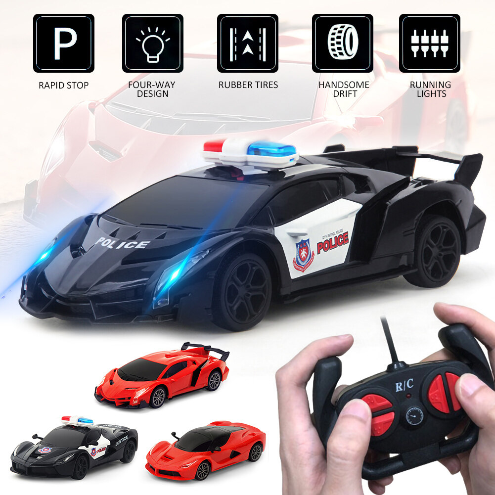 Fancy【Free Shipping】 Remote Control Car 1:24 Scale Racing Car High Speed Electric Race Stunt Toy for Kids Boys under 14-year-old Battery/Rechargeable