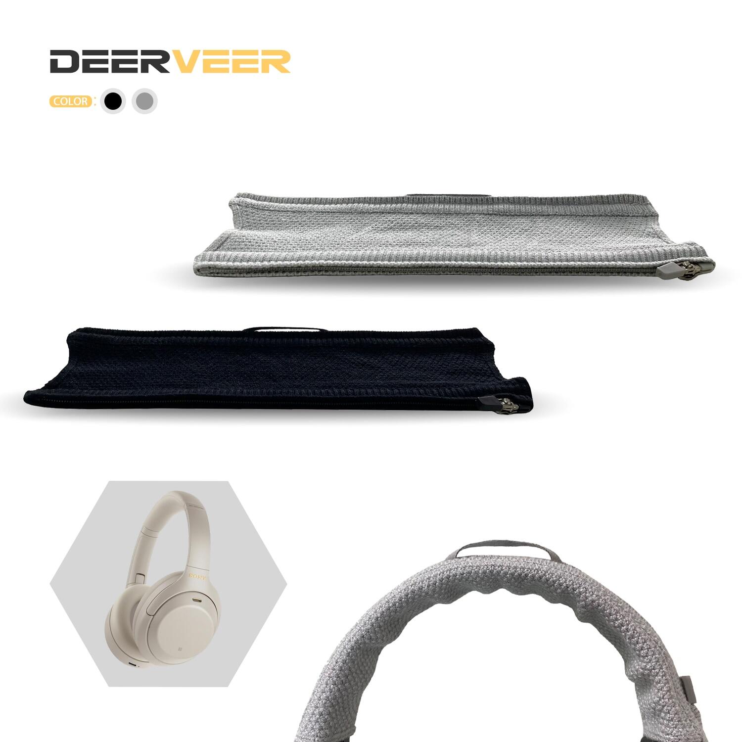 DEERVEER Headband Cover Compatible With SonyWH1000XM4,WH-1000XM3,WH-1000XM2,MDR-1000X,WH1000XM4 Headphones Headband Weave Zipper