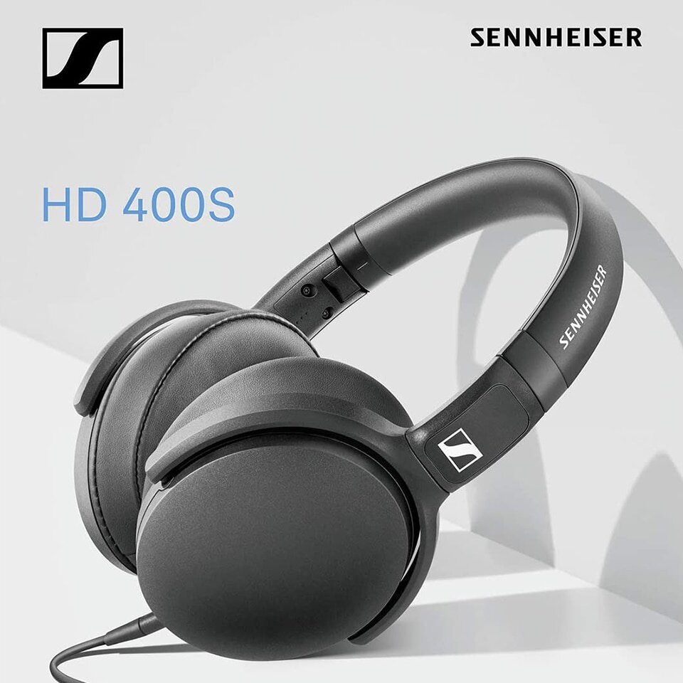 Sennheiser HD 400S Around-Ear Headphones Original Headphone Noise Isolation Earphone Stereo Music Foldable Sport Headset Deep Bass