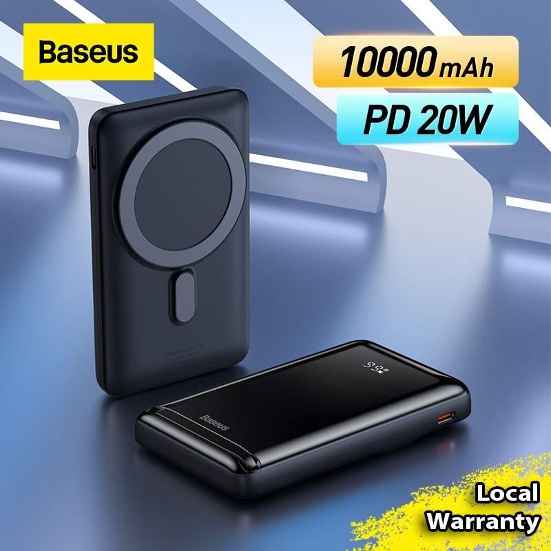 Baseus 20W Magsafe Magnetic Bracket Wireless Fast Charge Power Bank 10000mAh Quick Charge Portable Charger for iPhone 14 13 12 Pro Plus Max