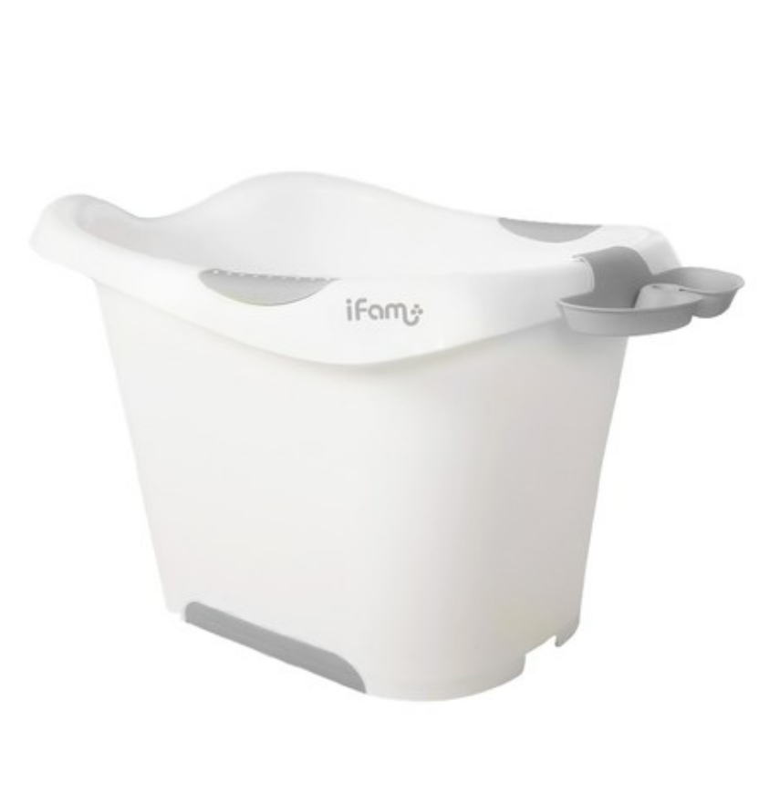 [iFam] One Stop Self Deluxe Baby Bathtub ● Bathtub with Seat ● Keeps Warm ● iFam Big Size Bathtub ● Baby Bathroom ● Large Baby Bath Basic Bath Bucket ● iFam Bath Baby Room Toddler Large Bath Tub