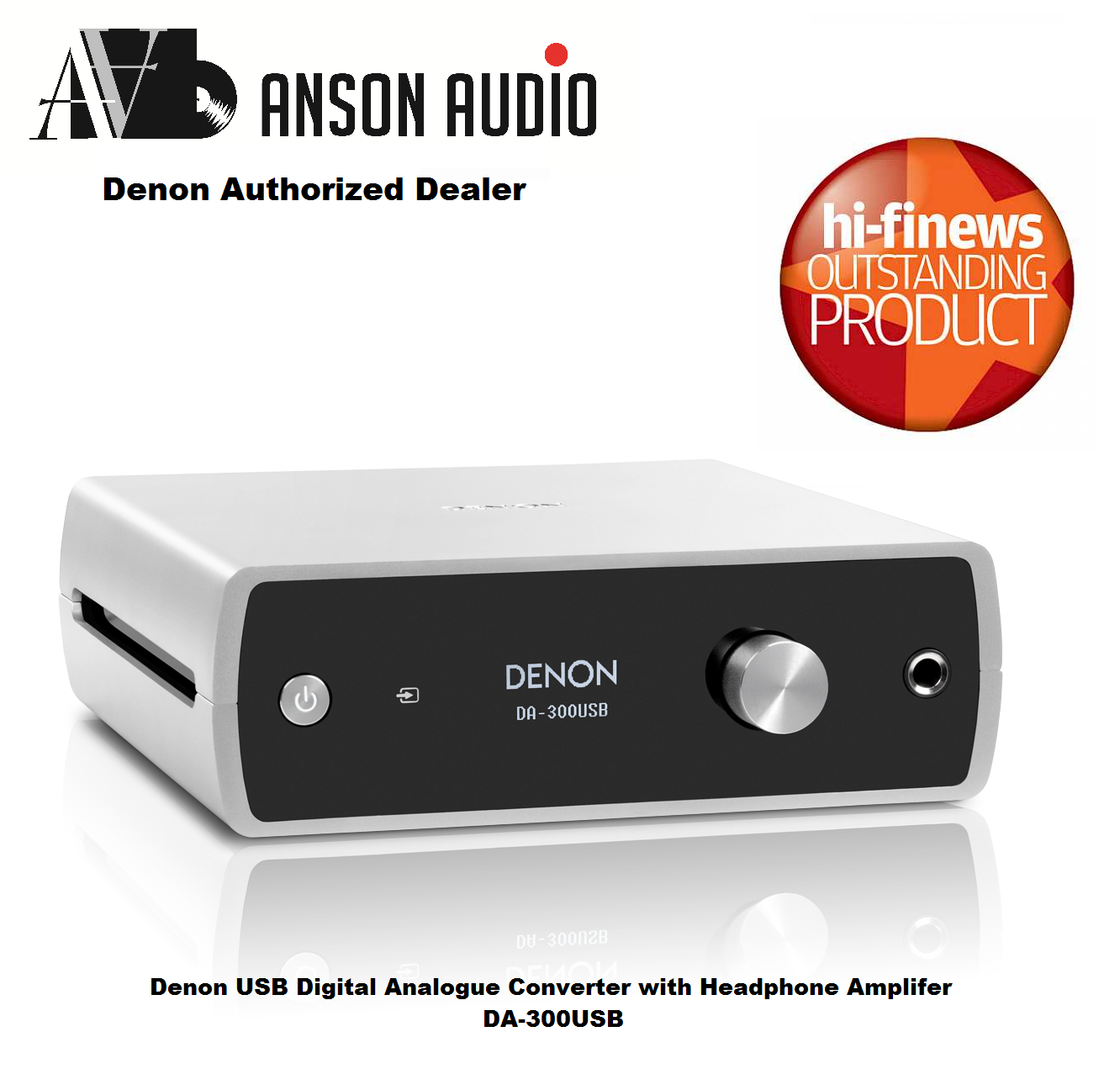 Denon USB Digital Analogue Converter / Headphone Amplifier DA-300USB (Silver)