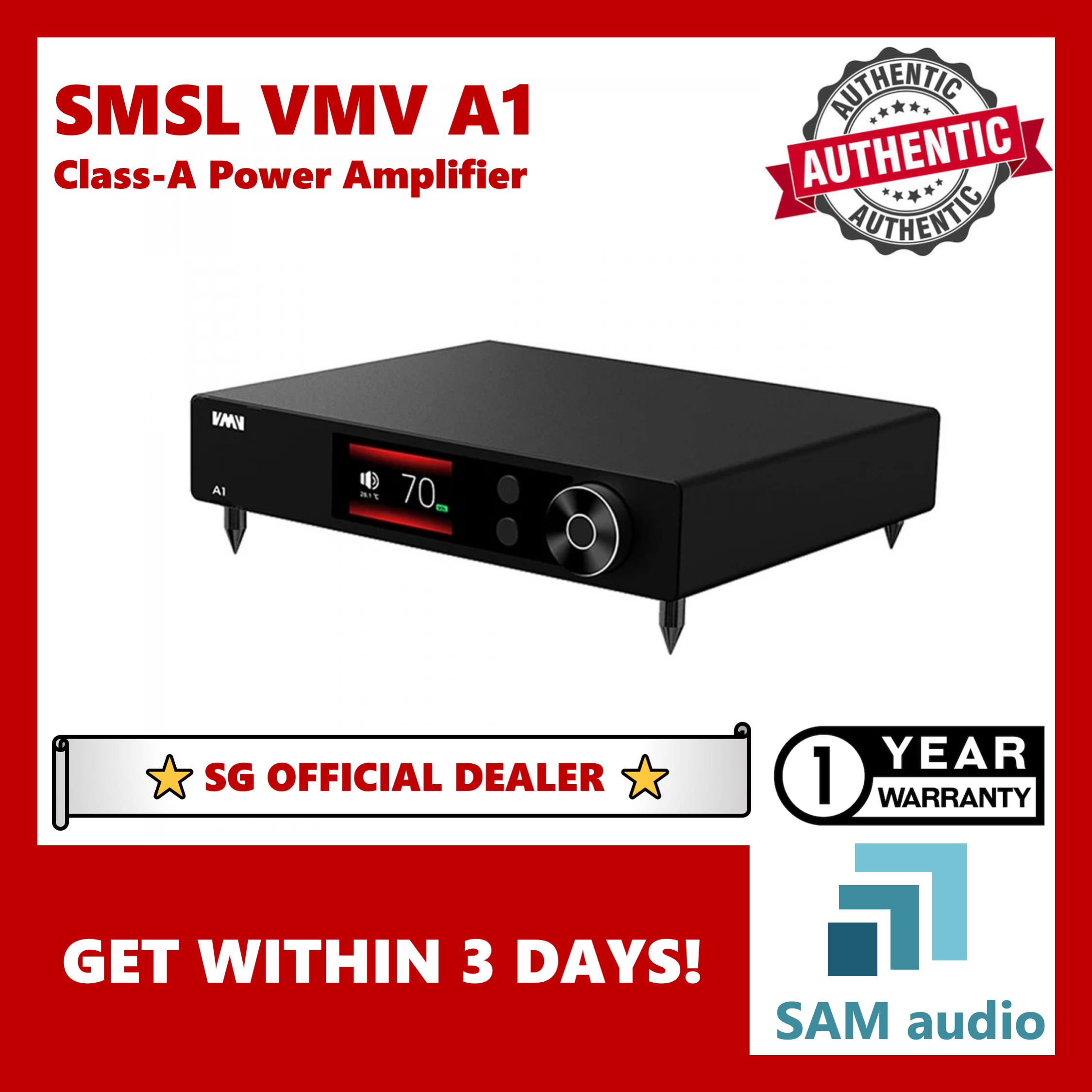 [?SG] SMSL VMV A1 Class-A Power Amplifier