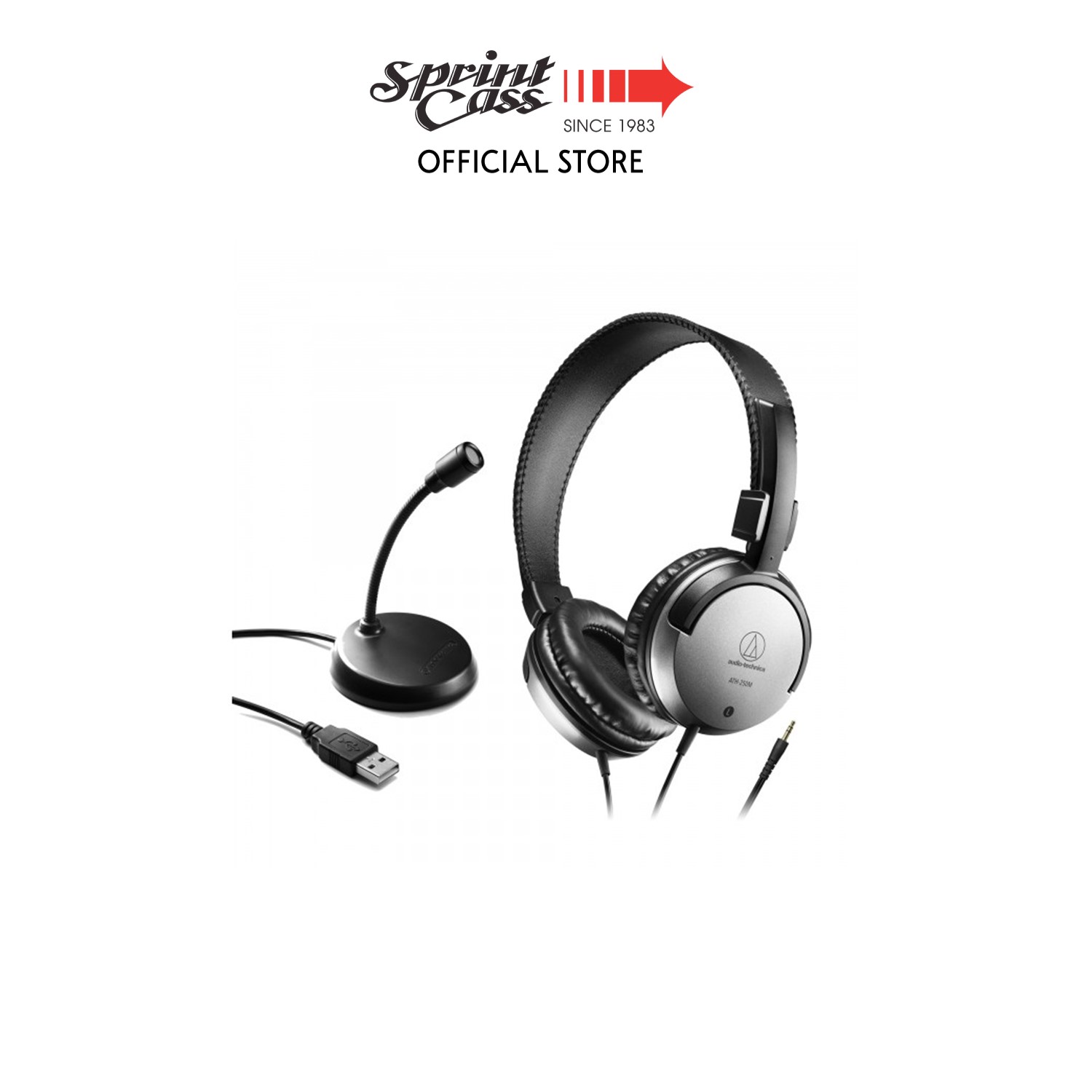 Audio Technica ATGM1-USB Pack (ATGM1-USB Microphone + ATH-250M Headphones)
