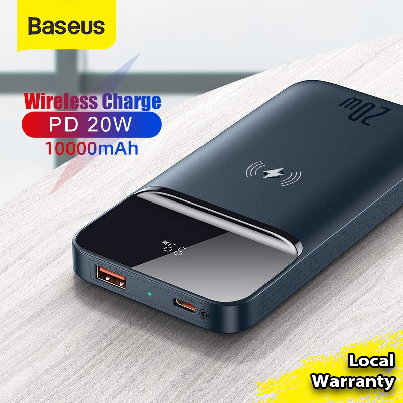 Baseus 10000mAh PD 20W Magsafe Magnetic Wireless Quick Charging Power Bank Portable Charger for iPhone 12 Series Xiaomi Samsung