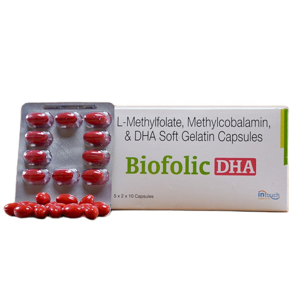 Biofolic DHA, 100 Capsules - INTOUCH INNOPHARM - Expiry Aug 2025