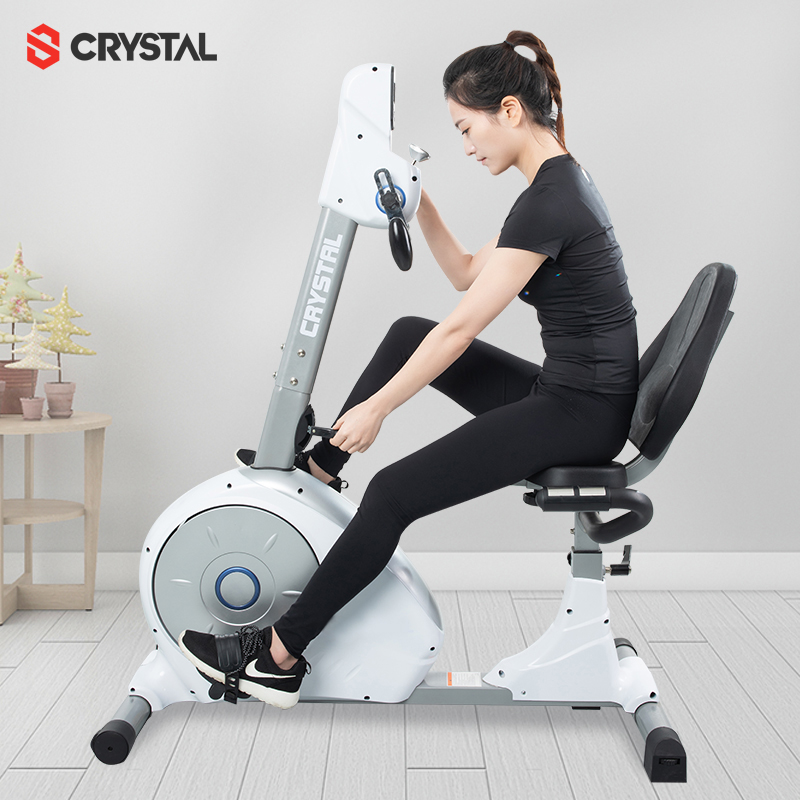 CRYSTAL Sports horizontal exercise bike elderly rehabilitation machine bicycle home indoor upper and lower limb training equipment rehabilitation training machine lazy exercise bike