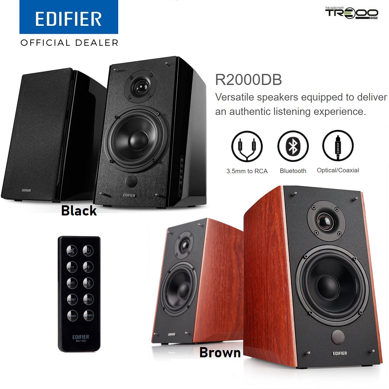 Edifier R2000DB Wireless Bluetooth Desktop Bookshelf Speakers