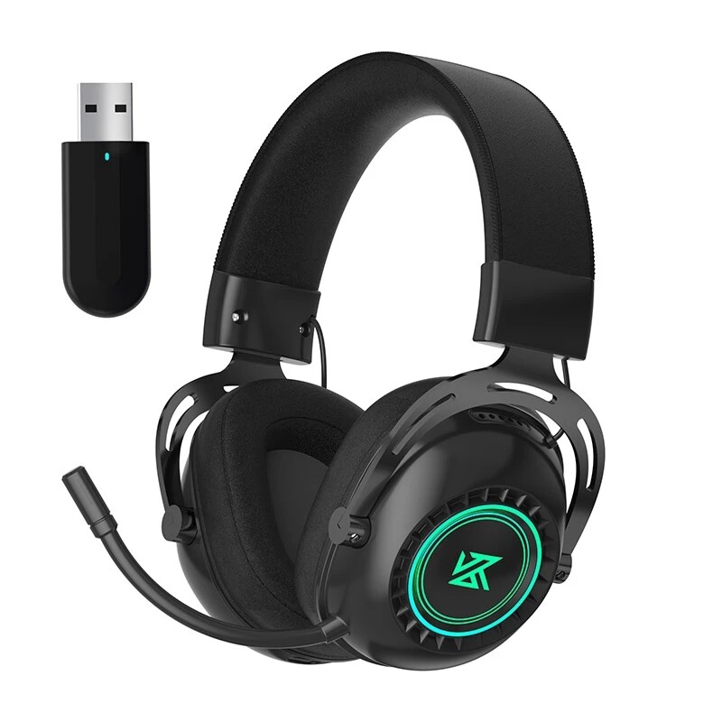 KZ GP20 True Wireless Game Headset 2.4G Bluetooth-Compatible 5.0 RGB Bluetooth Wireless Earphone Noice Cancelling Game Headphone