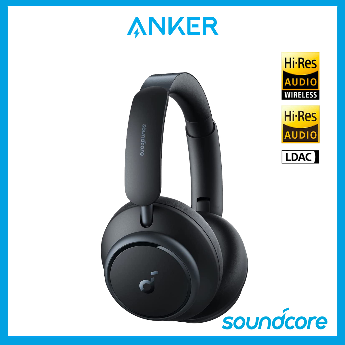 Anker Soundcore Space Q45 Adaptive Noise Cancelling Bluetooth Headphones, Reduce Noise by Up to 98%, Ultra Long 50H Playtime, App Control, Hi-Res Sound with Details, Bluetooth 5.3, Ideal for Traveling