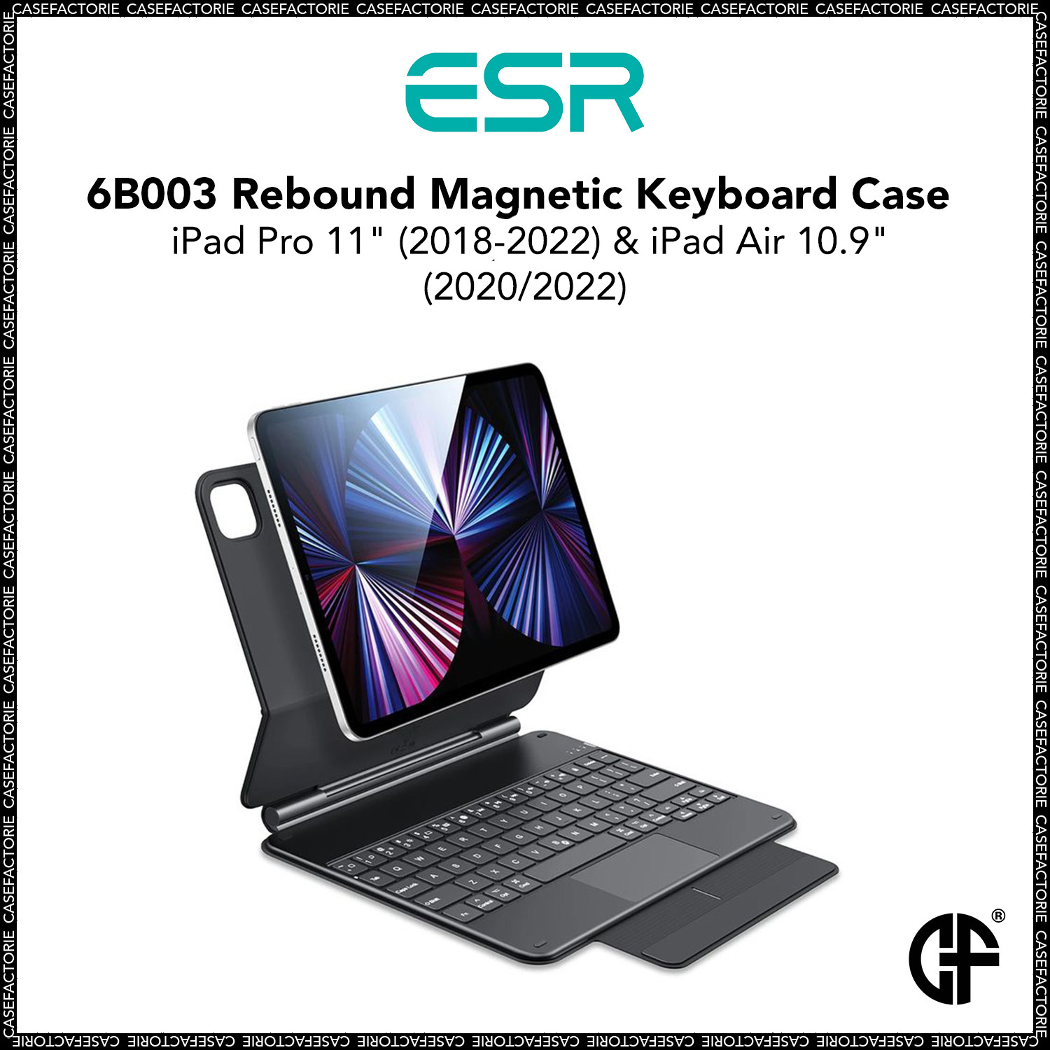 ESR 6B003 Rebound Magnetic Keyboard Case for iPad Pro 11" (2018-2022) & iPad Air 10.9" (2020/2022)