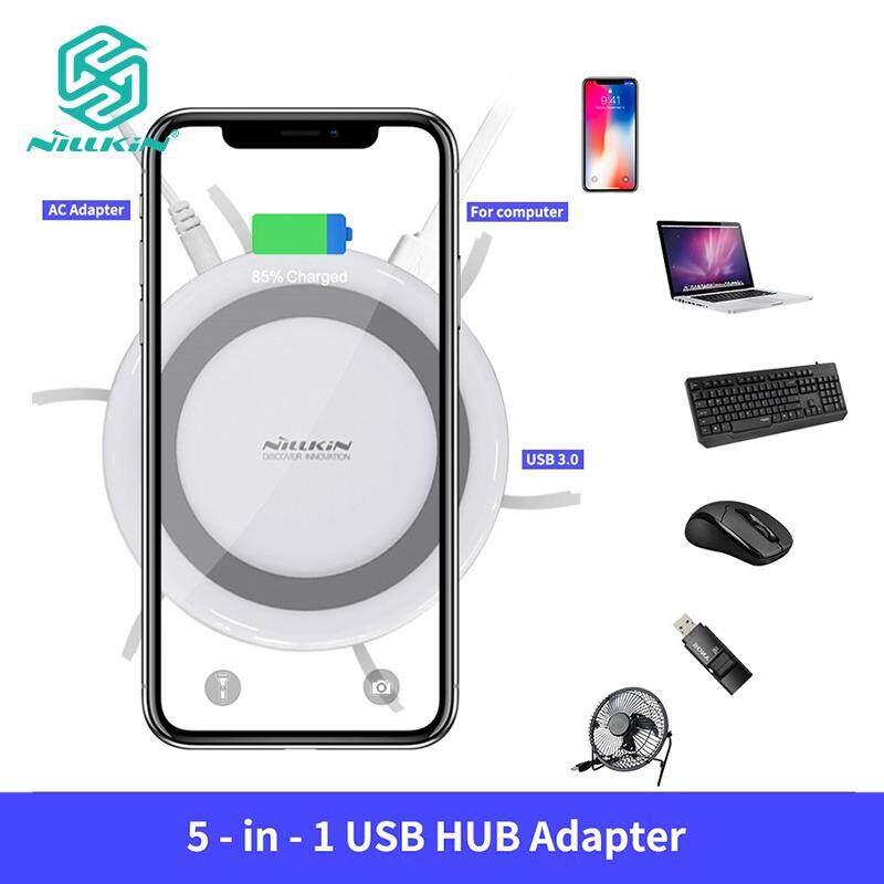 Nillkin 2.1A Qi Wireless Charge for iPhone 11 Pro / 11 / 11 Pro Max Extend USB 3.0 HUB 5 Ports for Samsung Galaxy S10 S10e Xiaomi Mi 9 iPhone X / Xs / Xs USB
