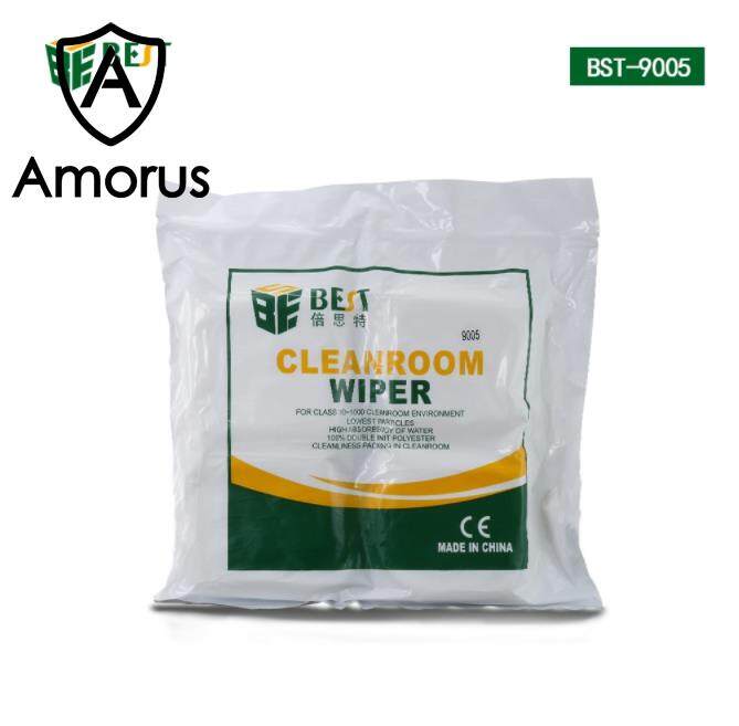 Amorus BST-9005 Soft Cleanroom Wiper Non Cloth Dust Paper LCD Repair Tool 9*9CM 400Pcs/Bag