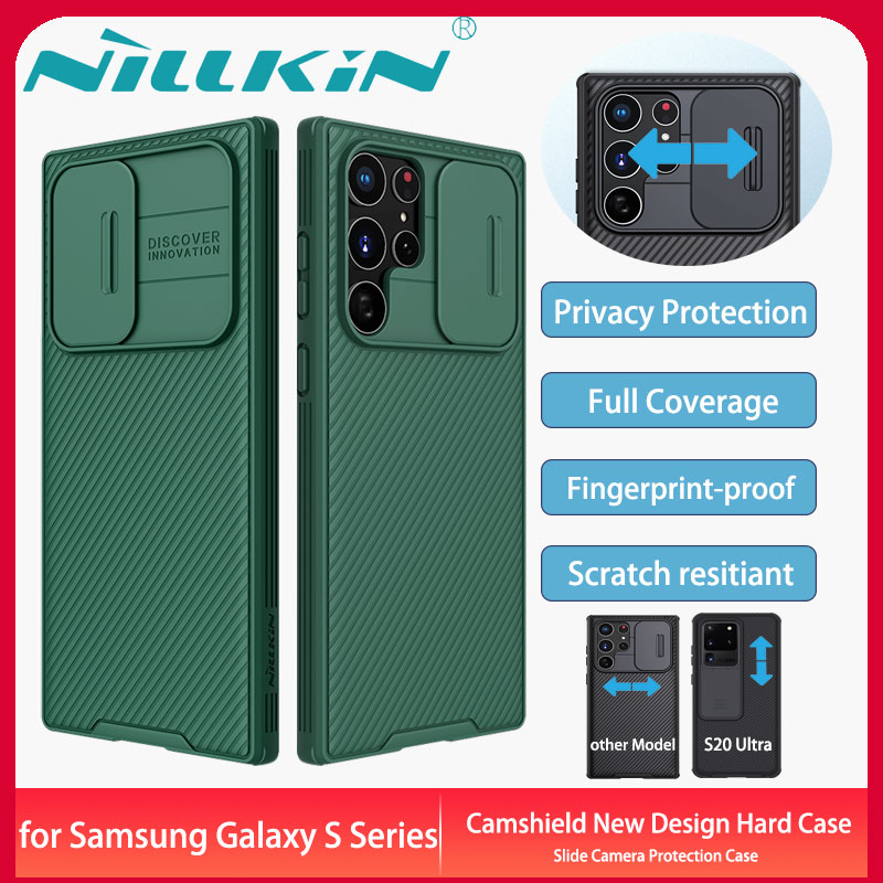 Nillkin for Samsung Galaxy S20 S21 S22 Plus Ultra FE Case Slide Camera Protection Back Cover Privacy Protecting Casing Fashion Hardcase