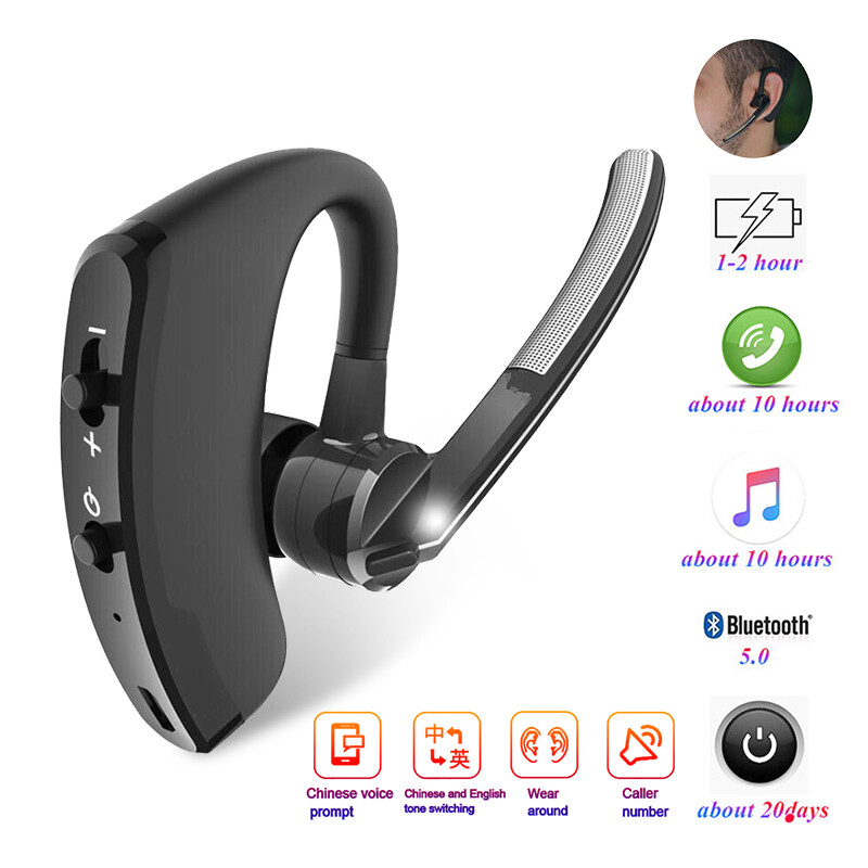 Vitog V8 Stereo Wireless Headset with Mic,2021 New Bluetooth Earphone Handsfree Noise Reduction Business Bluetooth Headset for iPhone Xiaomi Huawei ViVo Oppo LG,Suitable for Meeting/Calling/Driving