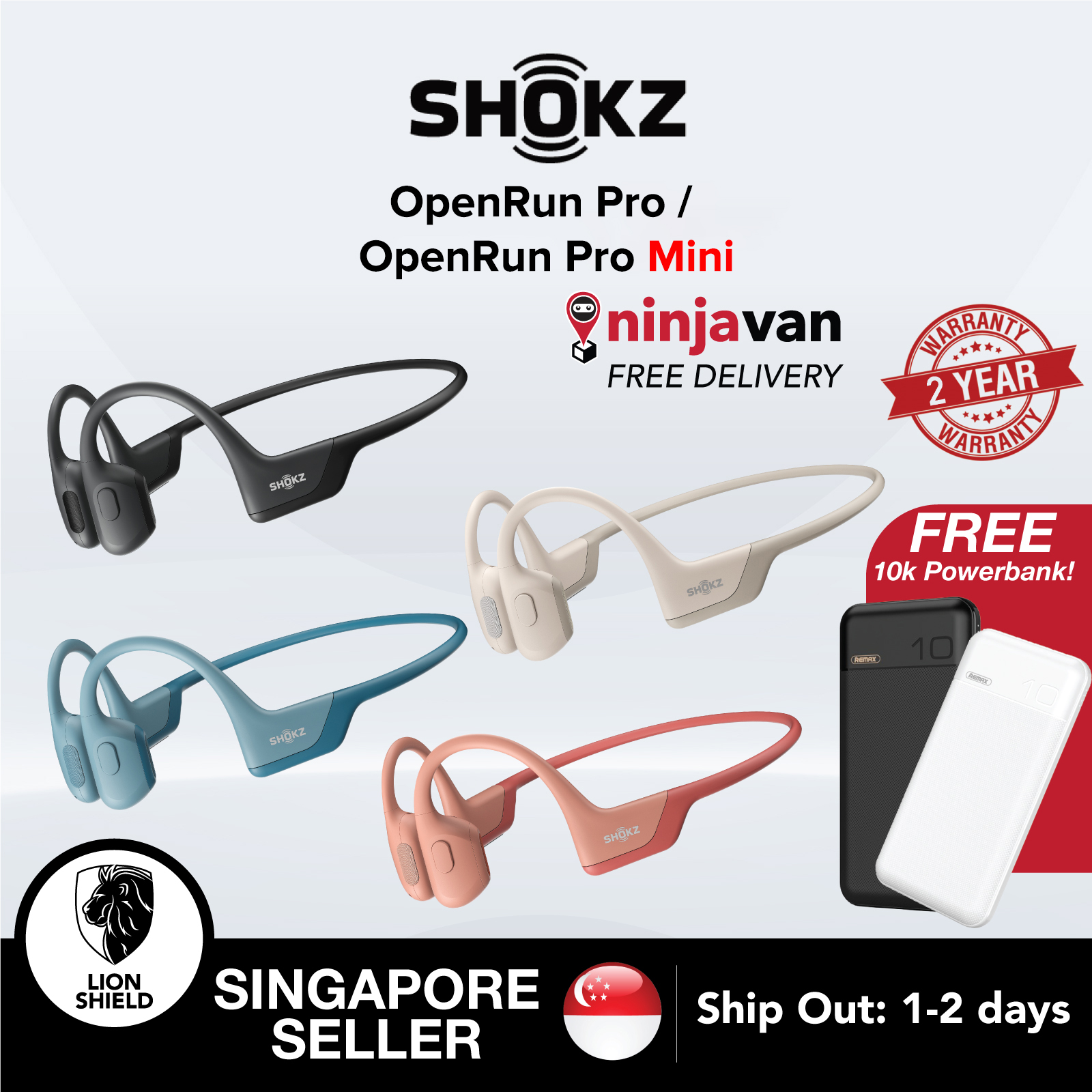 [SG] SHOKZ OpenRun Pro / OpenRun Pro Mini Open-Ear Wireless Bone Conduction Headphones/Headset