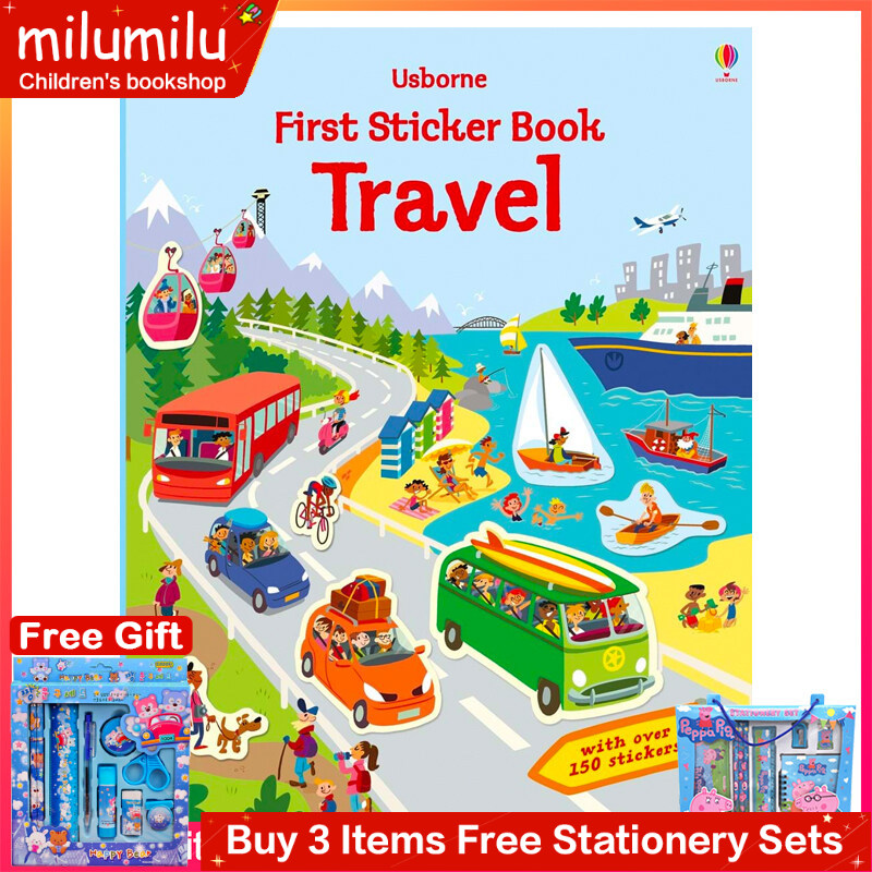 milumilu Usborne Original Popular Education Books First Sticker Book Travel Colouring English Activity Picture Book for Kids