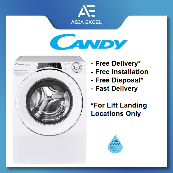 (Bulky) CANDY RO16106DWMCE-80 10KG FRONT LOAD INVERTER WASHING MACHINE