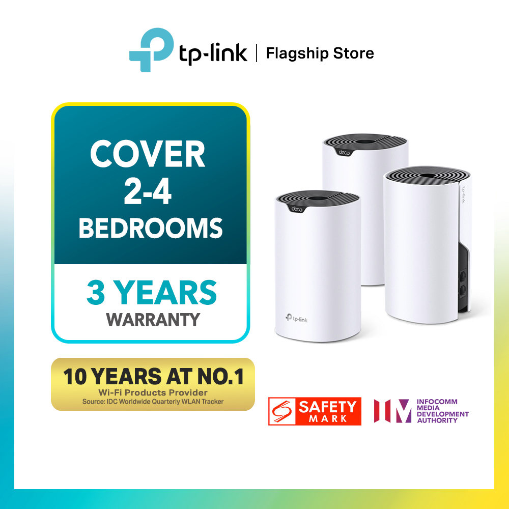 TP-LINK Deco S4(3-pack) AC1200 Dual Band Gigabit MU-MIMO WiFi Mesh Router (Whole Home Mesh WiFi System) Works with all Telcos (Supports IPTV)