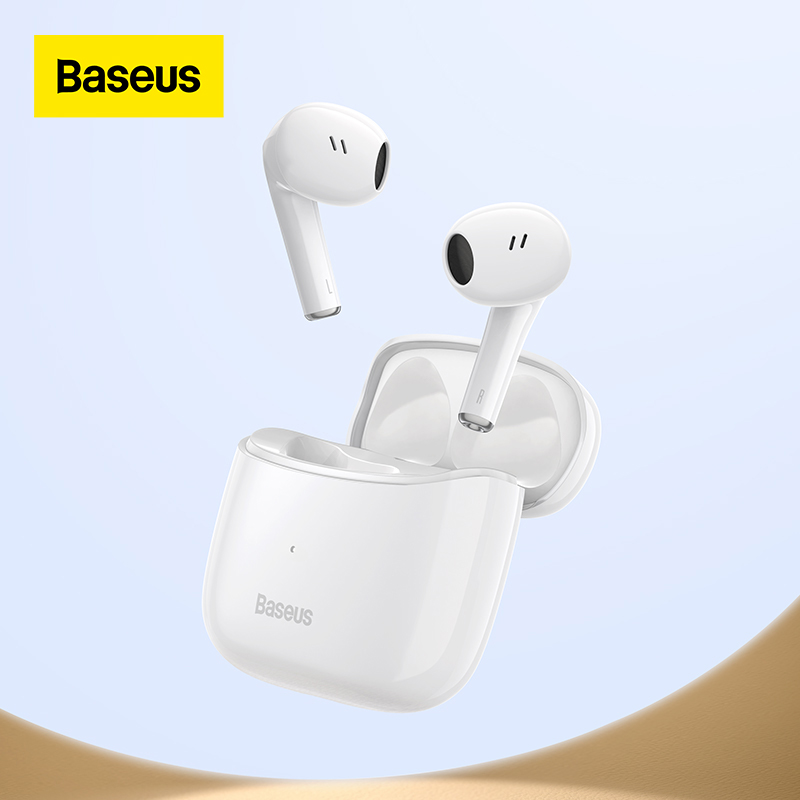 Baseus W15 TWS Earbuds Bluetooth 5.2 Wireless Earphones IP54 Rating Waterproof Headphones Smart Touch Sport Headsets with Microphone