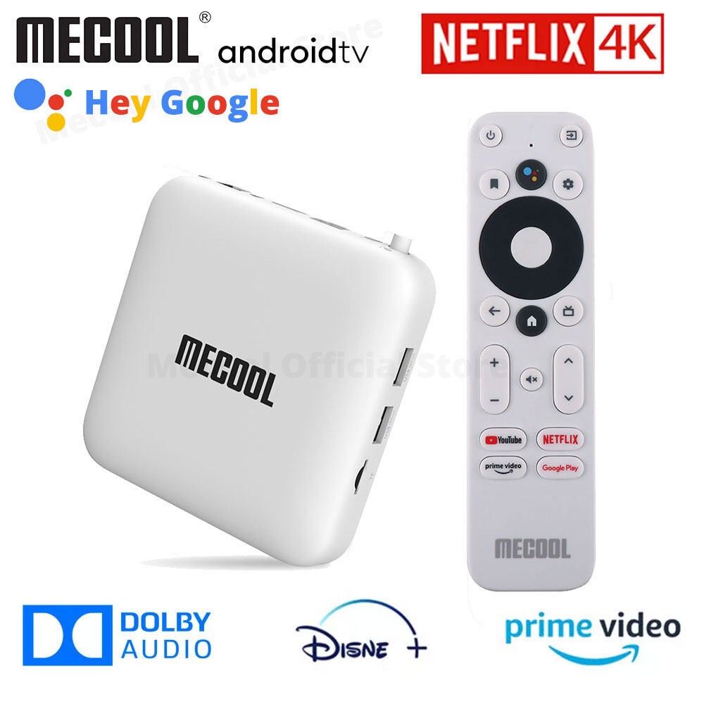 Mecool KM2 Android 10 TVBox Amlogic S905X2 4K Dolby Dual Wifi Prime Video Set TopBox