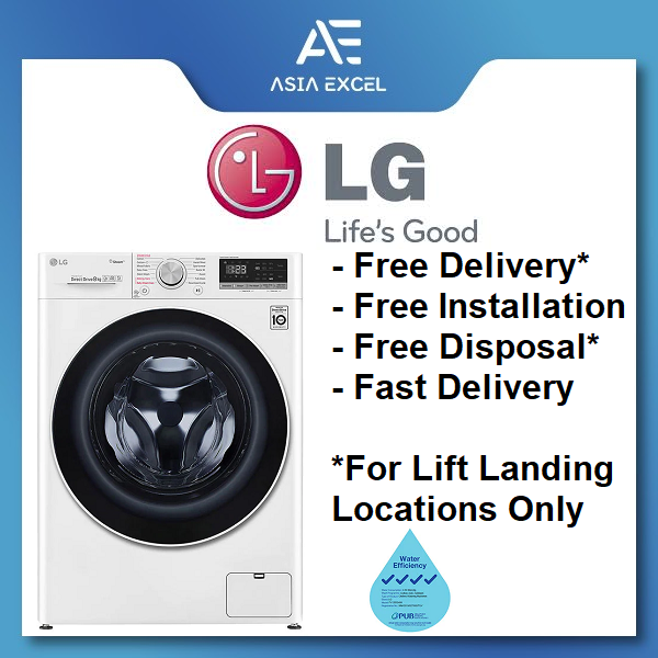 LG FV1408S4W 8KG AI DIRECT DRIVE FRONT LOAD WASHING MACHINE