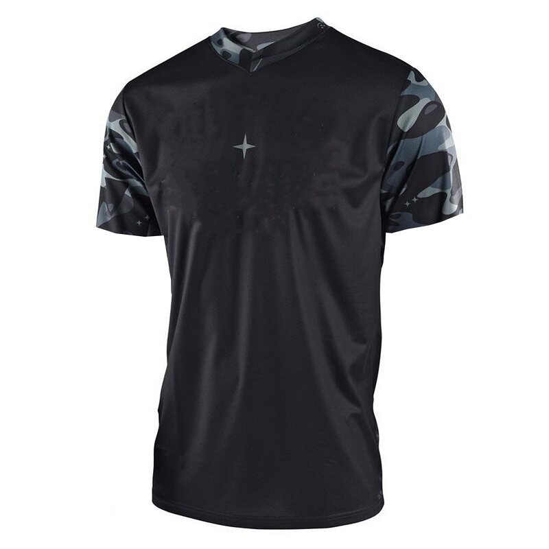 21SS Off Road Short Sleeve Jerseys Men Outdoor Moto Bike Racing Shirt Simple Black Quick-drying Sweatshirt