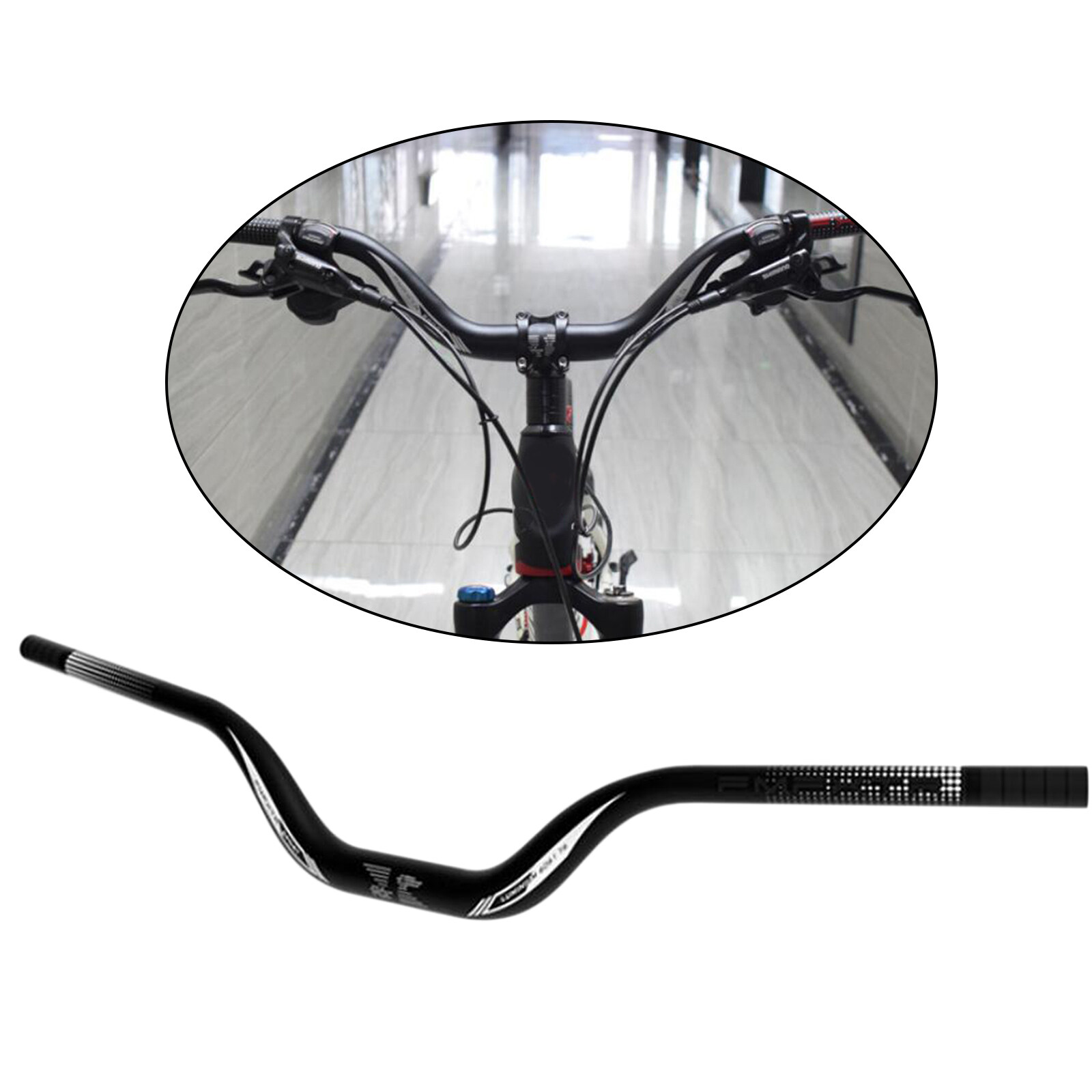 leipupa MTB Bicycle Riser Handlebar Mountain, Road, Down Hill Bikes 31.8mm Stems High Rise Handle Bar Rise 90mm