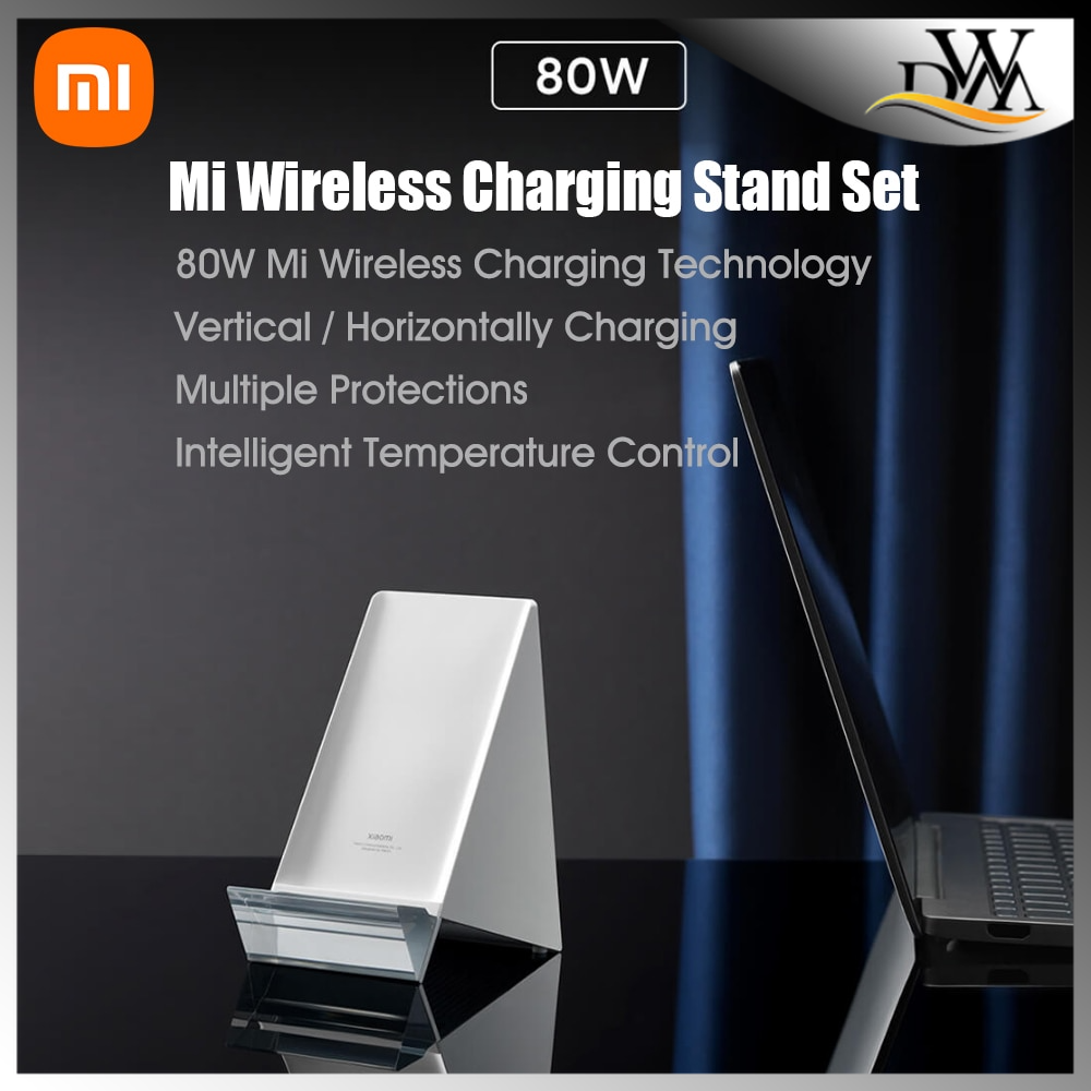 Original Xiaomi 80W Wireless Charger Stand Smart Temperature Control Vertical Charging Base Fast Charger for Xiaomi 11 Pro Ultra