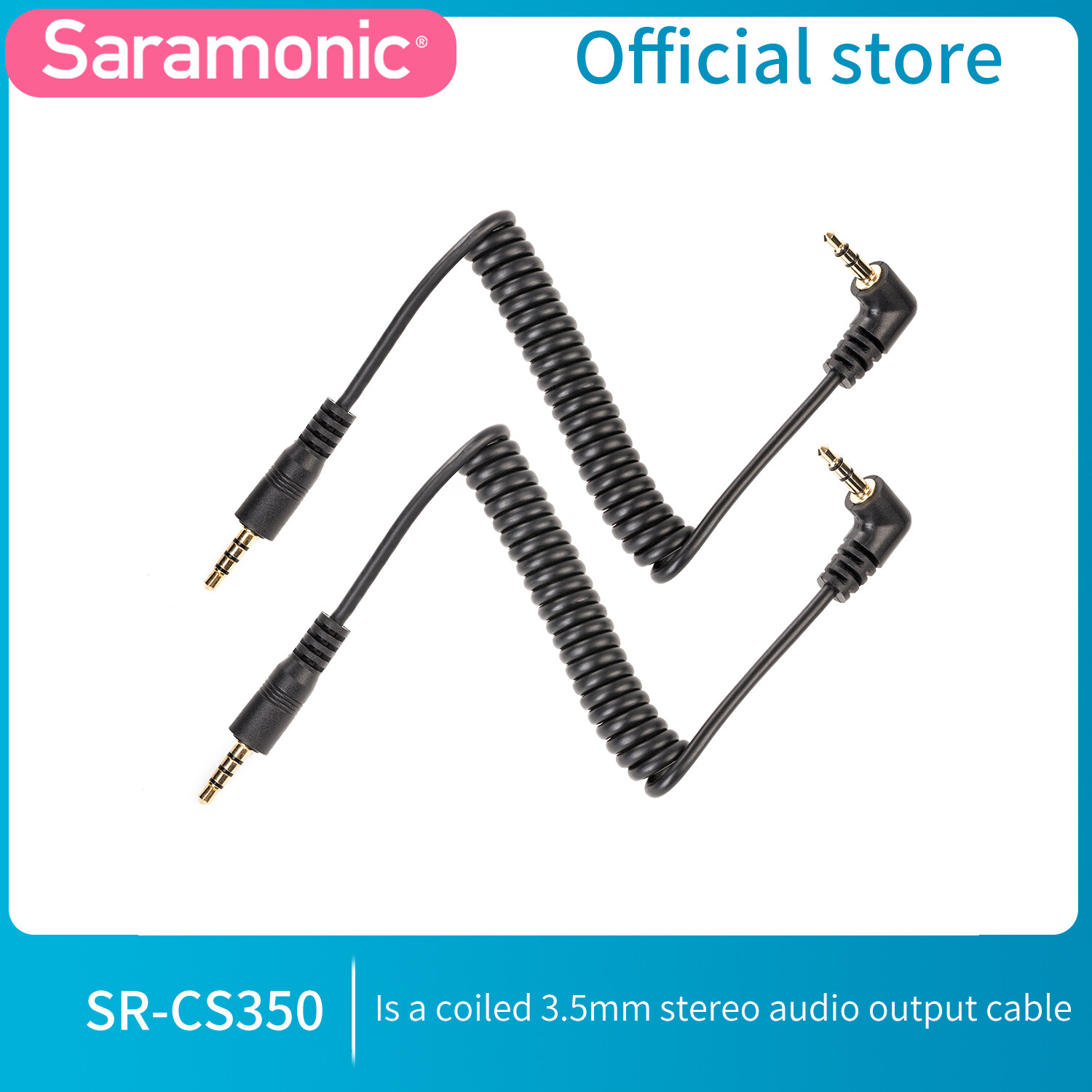 Saramonic 3.5mm Male TRS to 3.5mm Male TRS Output Cable (2 Pack) Camera Cable