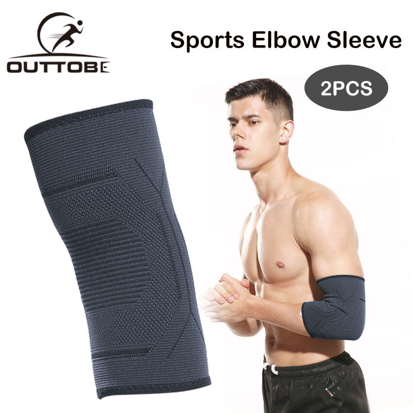 Outtobe Elbow Brace Compression Support Elbow Sleeve Outdoor Sport Elbow Pads Elbow Support Protector Arm Compression Sleeve Collision Avoidance Elbow Guard for Tennis Basketball Workouts Weightliftin