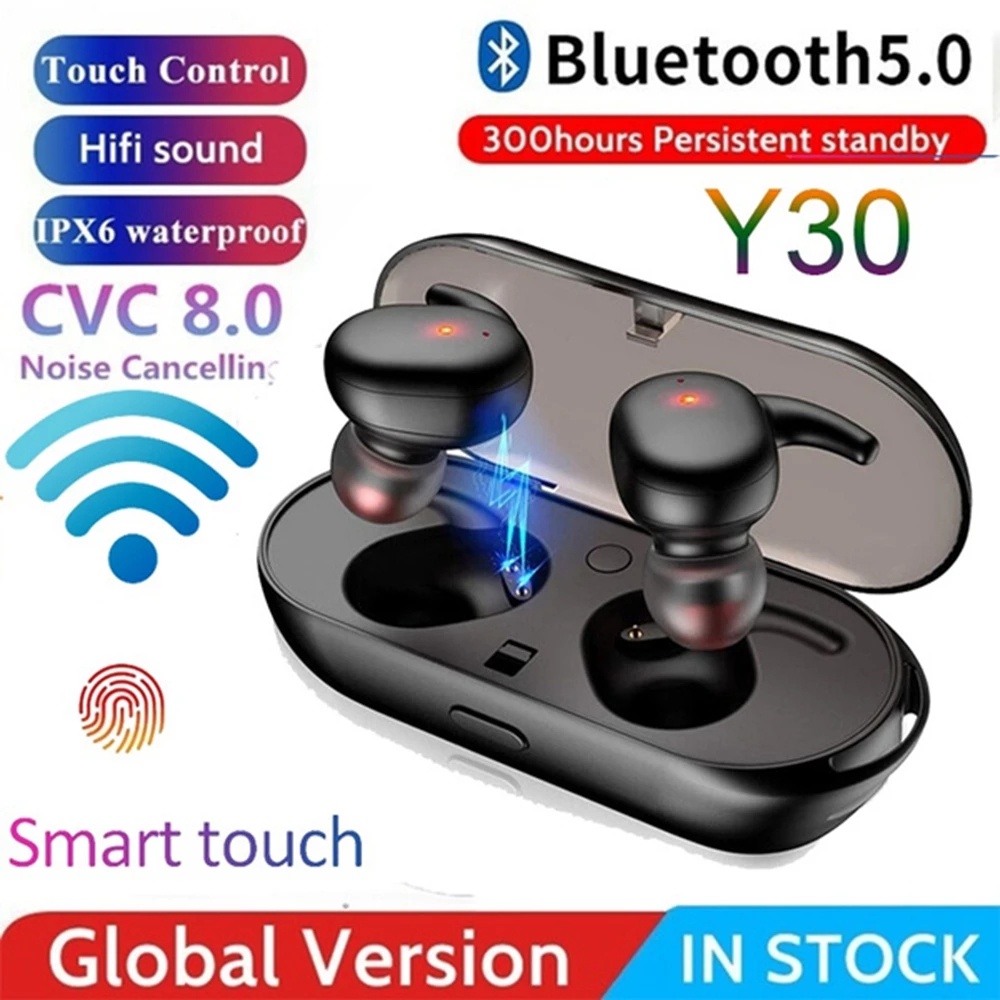 Y30/Y50/A6s TWS Wireless Bluetooth Earphones Bluetooth Earbuds Touch Control Bass Headset With Mic bluetooth earphone original branded bluetooth earphone wireless bluetooth earphone for android blueto