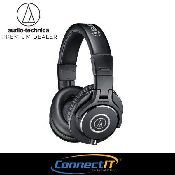 Audio Technica ATH-M40x Professional Studio Monitoring Headphones Detachable Cables Closed Back Over Ear Headphones 1 Year Local Warranty