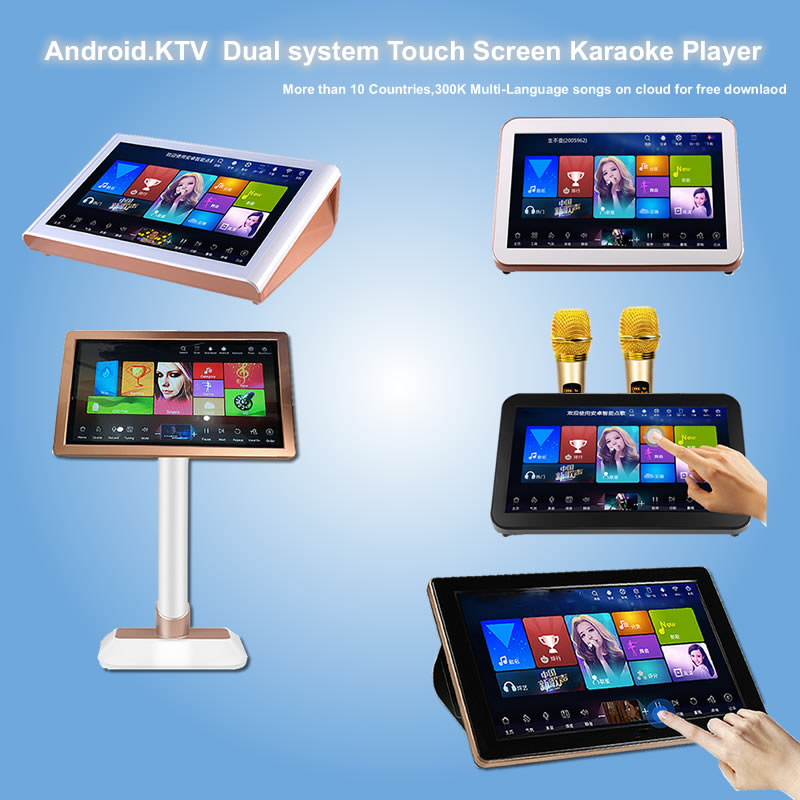 Karaoke Machine  19.5'' Infrared Screen ,Songs Machine,1TB HDD 20K Chinese,English Songs,300K Multi-Language songs on cloud for Download,Score,Record,Upgrade Online,Add songs in batch,Fast forward and