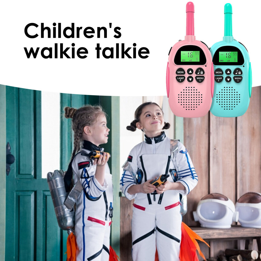 【In Stock+High Quality】Walkie Talkies Toy for Children, 22 Channel Radio with Backlight, LCD Torch, 3~5Km Range for Outdoor Adventures, Camping, Hiking, Ages 3-12